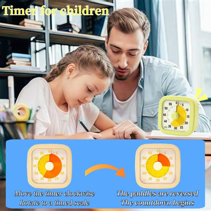 Visual Timer for Kids Timer Home - 60 Minute Kids Visual Timer for Classroom Home Office, Countdown Clock for Teaching Work Meeting, Pomodoro Timer for Time Management (Avocado Green)