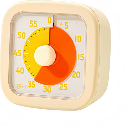Visual Timer for Kids Timer Home - 60 Minute Kids Visual Timer for Classroom Home Office, Countdown Clock for Teaching Work Meeting, Pomodoro Timer for Time Management (Avocado Green)