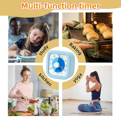 Visual Timer for Kids Timer Home - 60 Minute Kids Visual Timer for Classroom Home Office, Countdown Clock for Teaching Work Meeting, Pomodoro Timer for Time Management (Avocado Green)
