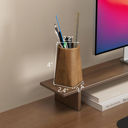 Wooden Pen Holder for Desk - Natural Wooden pencil