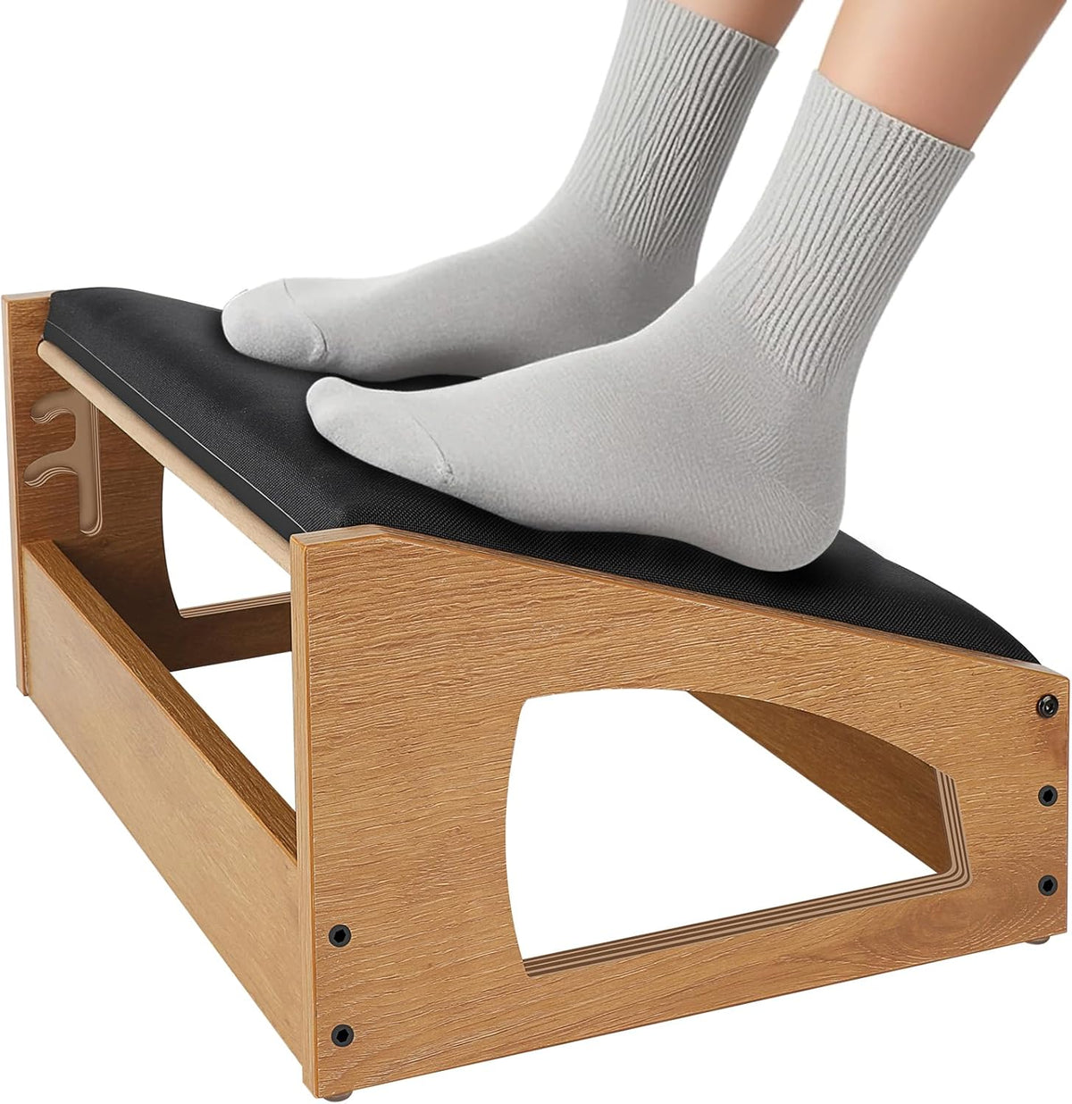 Ergonomic Foot Rest Under Desk,4 Adjustable Height Foot Stool