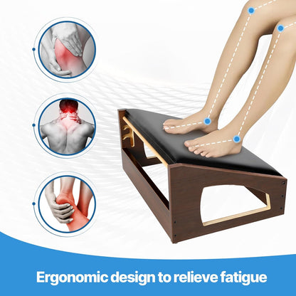 Ergonomic Foot Rest Under Desk,4 Adjustable Height Foot Stool