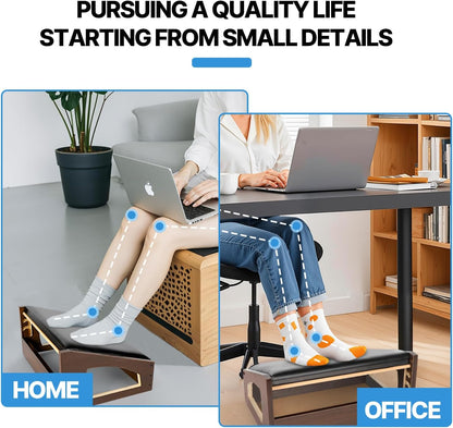 Ergonomic Foot Rest Under Desk,4 Adjustable Height Foot Stool