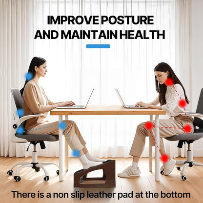 Ergonomic Foot Rest Under Desk,4 Adjustable Height Foot Stool