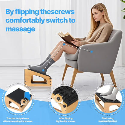 Ergonomic Foot Rest Under Desk,4 Adjustable Height Foot Stool