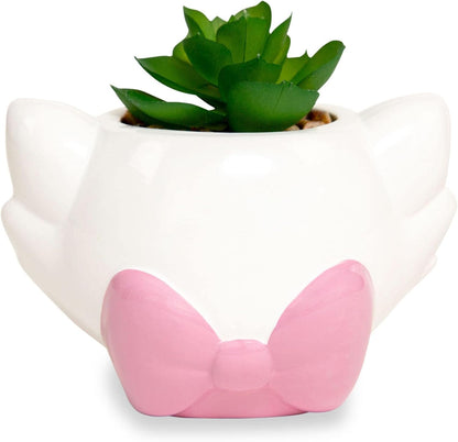 Disney Pixar WALL-E 4-Inch Ceramic Mini Planter with Artificial Succulent | Cute Small Flower Pot, Faux Indoor Plant for Desk Shelf
