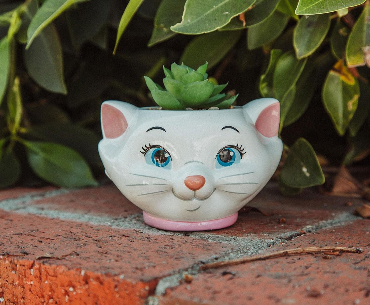 Disney Pixar WALL-E 4-Inch Ceramic Mini Planter with Artificial Succulent | Cute Small Flower Pot, Faux Indoor Plant for Desk Shelf