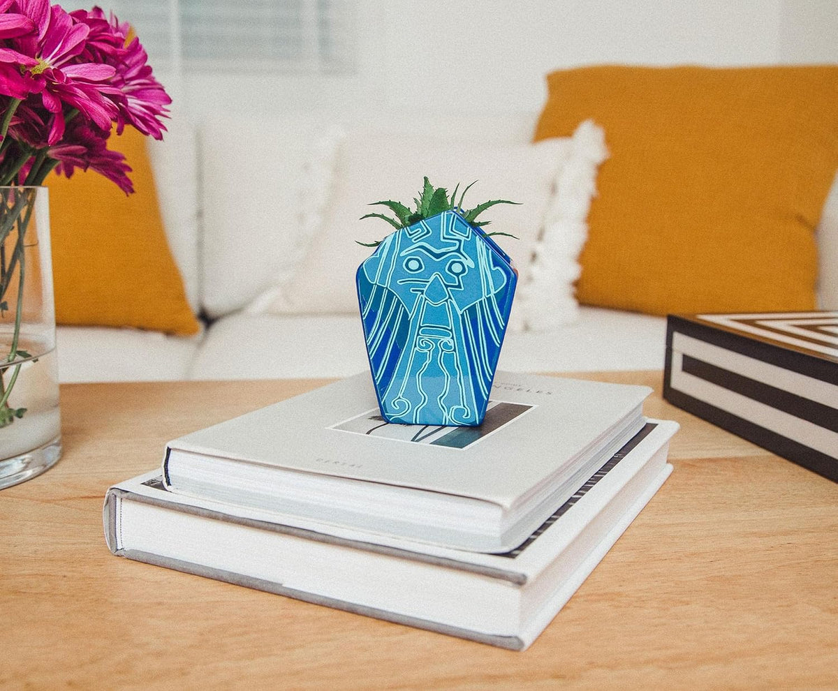Disney Pixar WALL-E 4-Inch Ceramic Mini Planter with Artificial Succulent | Cute Small Flower Pot, Faux Indoor Plant for Desk Shelf