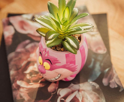 Disney Pixar WALL-E 4-Inch Ceramic Mini Planter with Artificial Succulent | Cute Small Flower Pot, Faux Indoor Plant for Desk Shelf