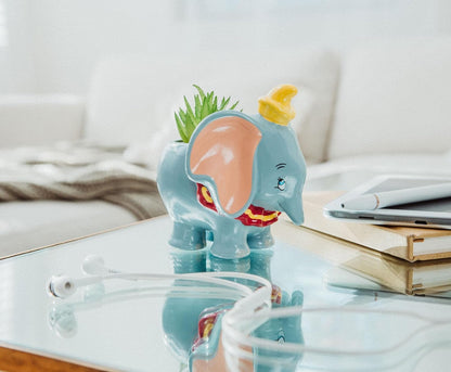 Disney Pixar WALL-E 4-Inch Ceramic Mini Planter with Artificial Succulent | Cute Small Flower Pot, Faux Indoor Plant for Desk Shelf