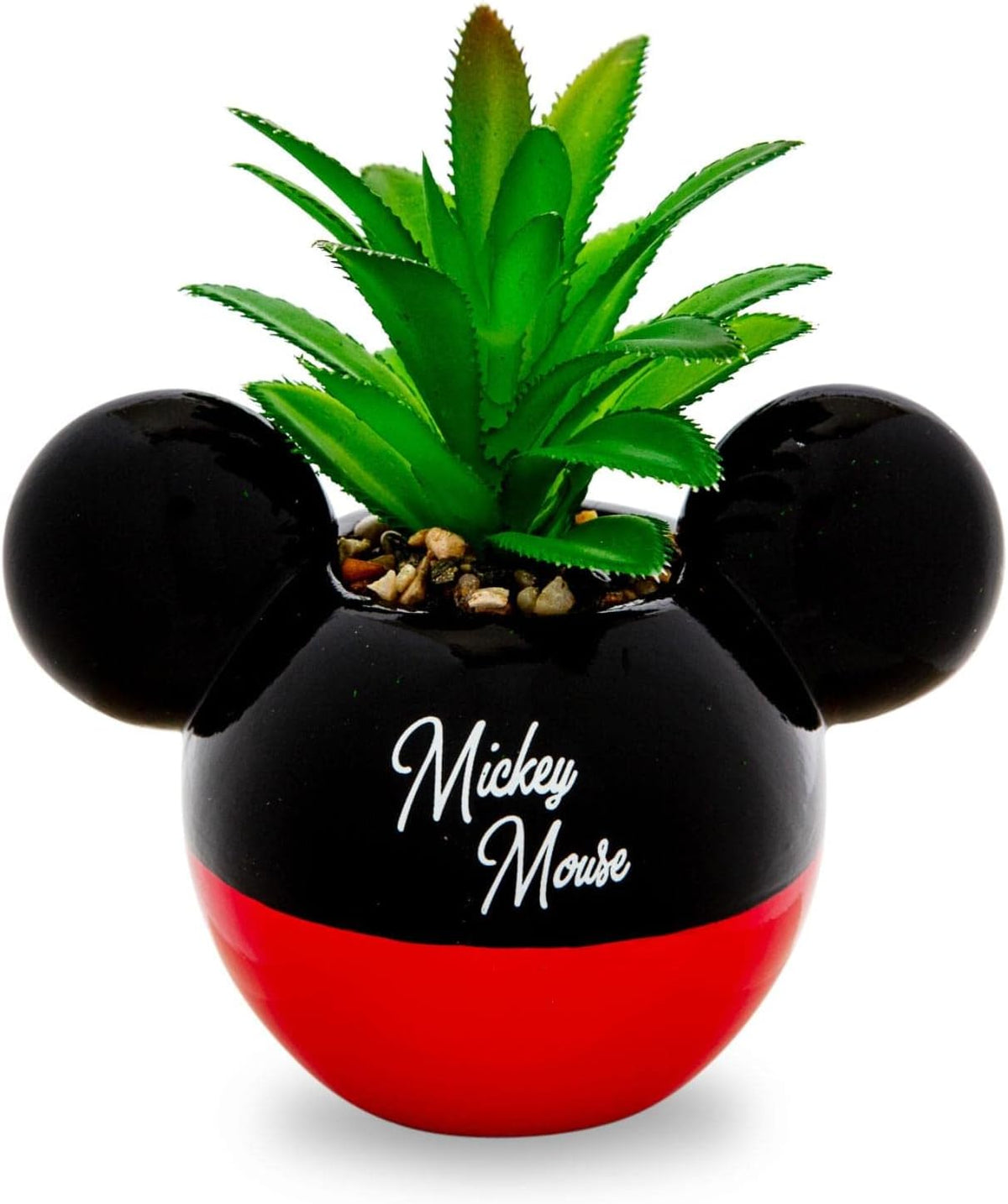 Disney Pixar WALL-E 4-Inch Ceramic Mini Planter with Artificial Succulent | Cute Small Flower Pot, Faux Indoor Plant for Desk Shelf