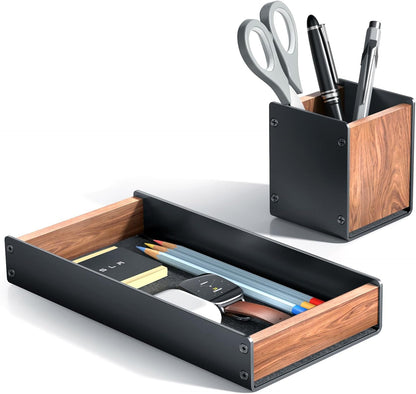 Desk Organizer Tray Pen and Pencil Holder Set
