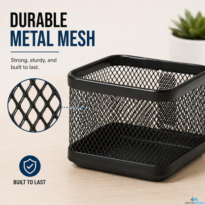 Mesh Paperclip Holder for Desk, Paperclip Holder Desk Accessories Holder(2 Pack)
