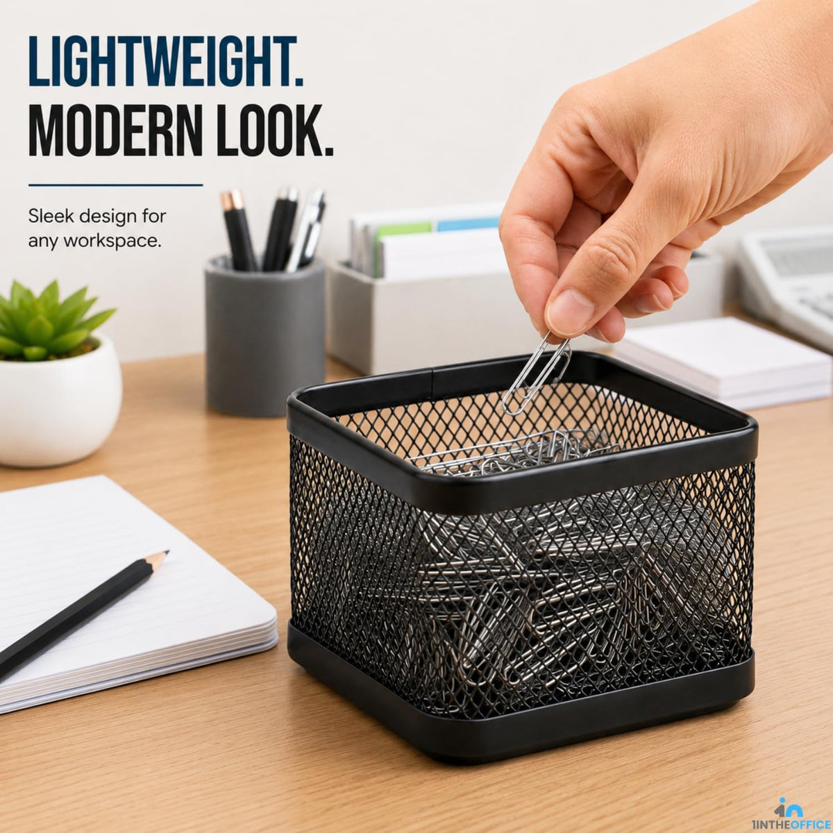 Mesh Paperclip Holder for Desk, Paperclip Holder Desk Accessories Holder(2 Pack)