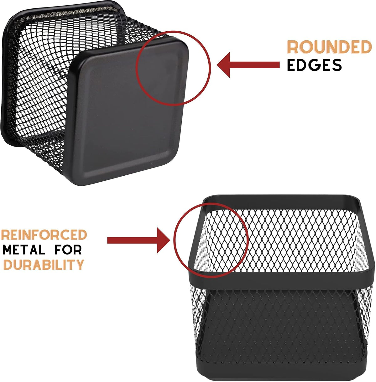 Mesh Paperclip Holder for Desk, Paperclip Holder Desk Accessories Holder(2 Pack)