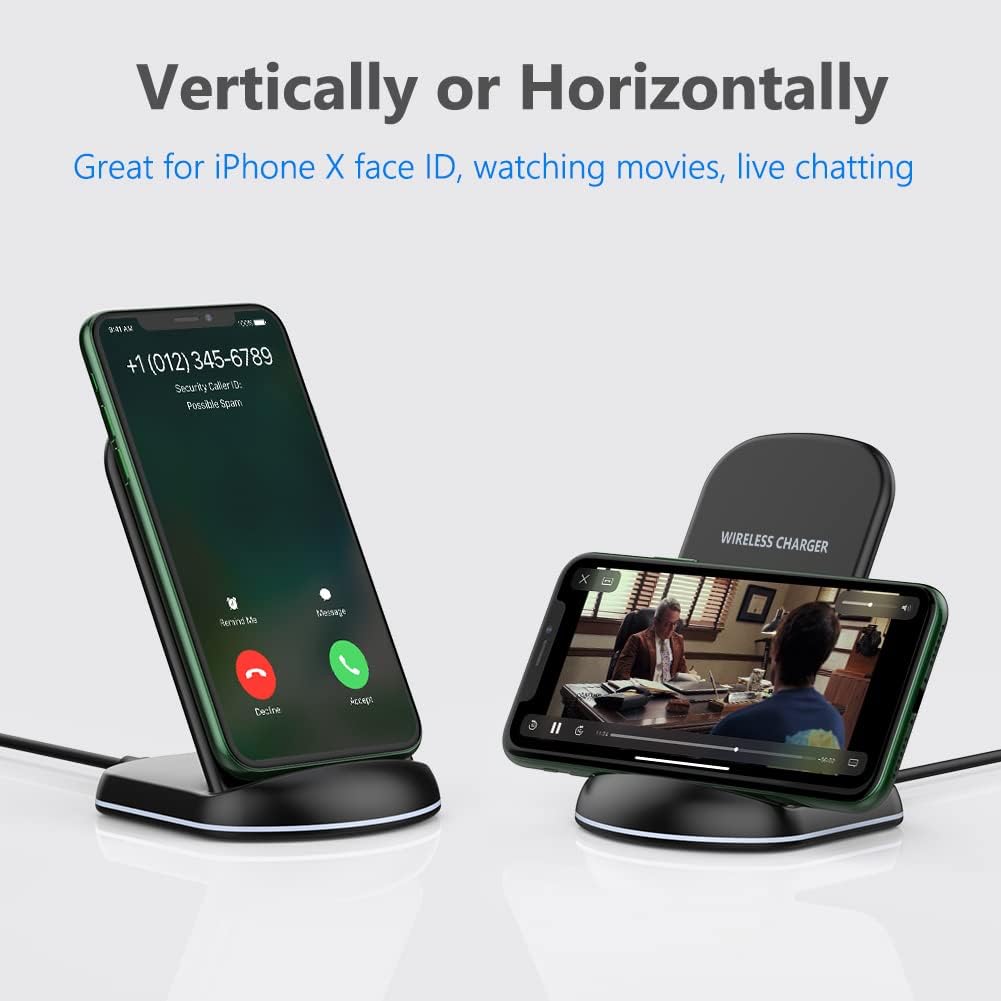 Wireless Charger,10W Max Wireless Charging Stand (No AC Adapter)