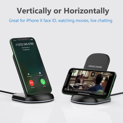 Wireless Charger,10W Max Wireless Charging Stand (No AC Adapter)