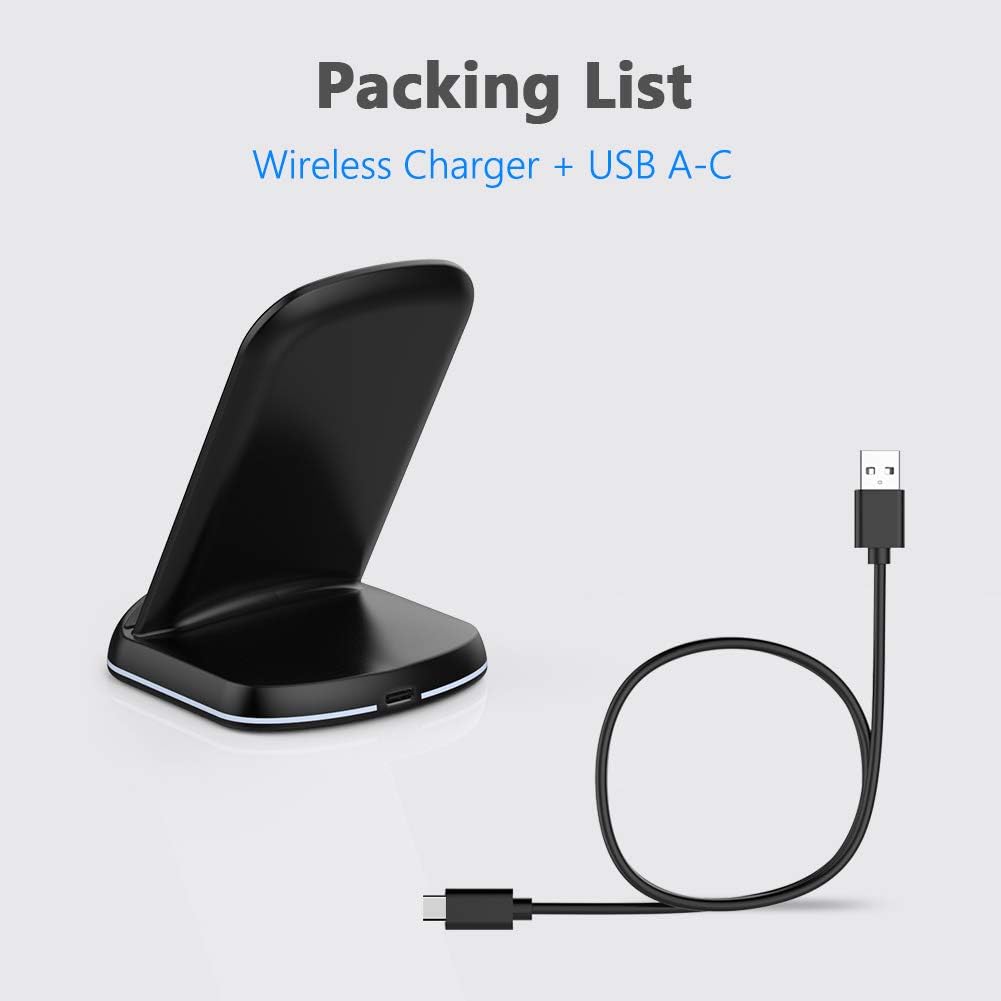 Wireless Charger,10W Max Wireless Charging Stand (No AC Adapter)