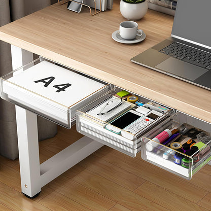 Under Desk Table Drawer Storage Organizer,3 Pack Large & Medium & Small Slide Out Desk Drawers - Hidden Desktop Organizer,Adhesive Storage Pencil Tray Under Table(BLACK/LMS)