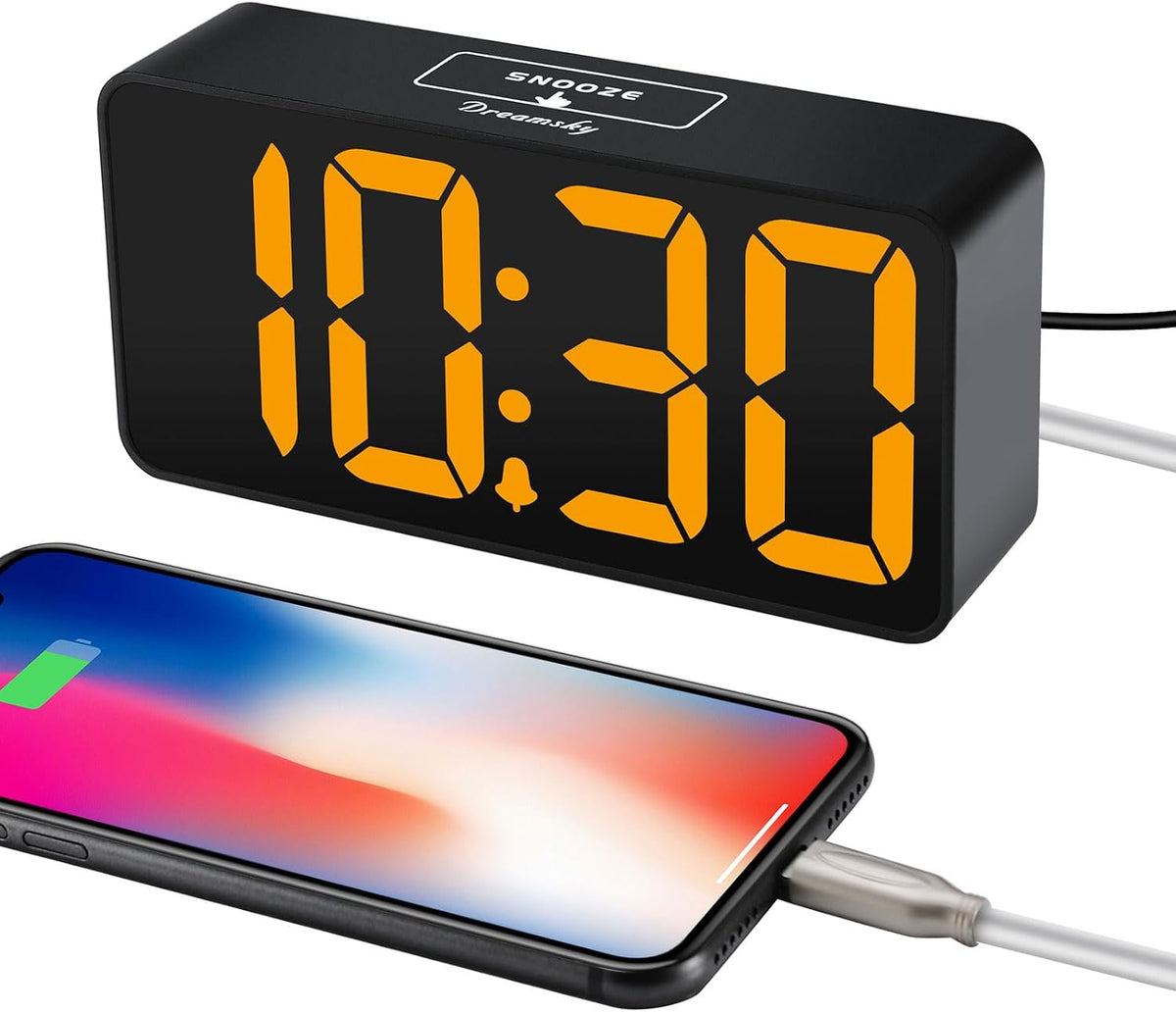 Small Digital Alarm Clock for Bedroom, RGB Kids Alarm Clock Boys