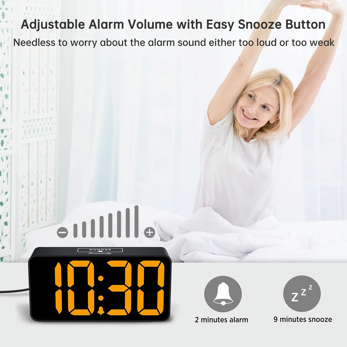 Small Digital Alarm Clock for Bedroom, RGB Kids Alarm Clock Boys