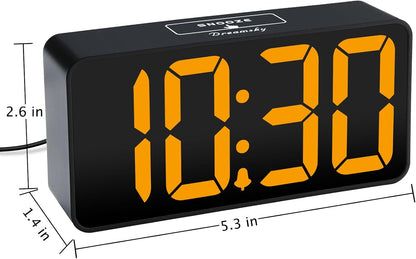 Small Digital Alarm Clock for Bedroom, RGB Kids Alarm Clock Boys