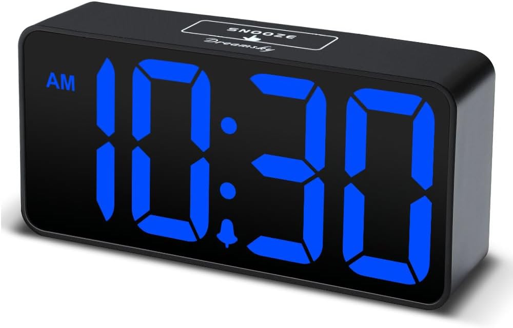 Small Digital Alarm Clock for Bedroom, RGB Kids Alarm Clock Boys
