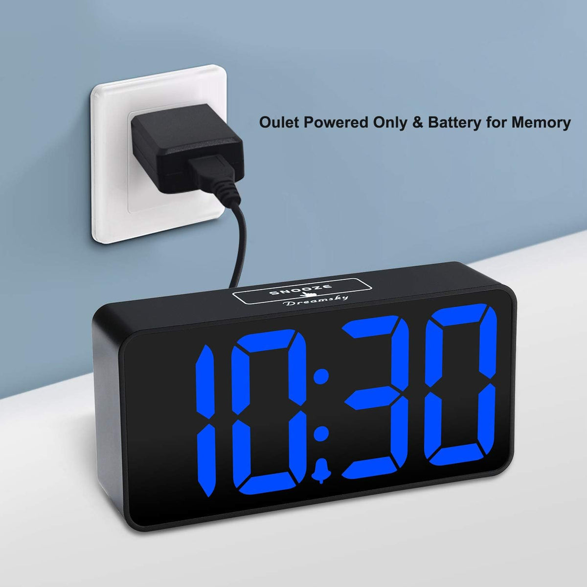 Small Digital Alarm Clock for Bedroom, RGB Kids Alarm Clock Boys