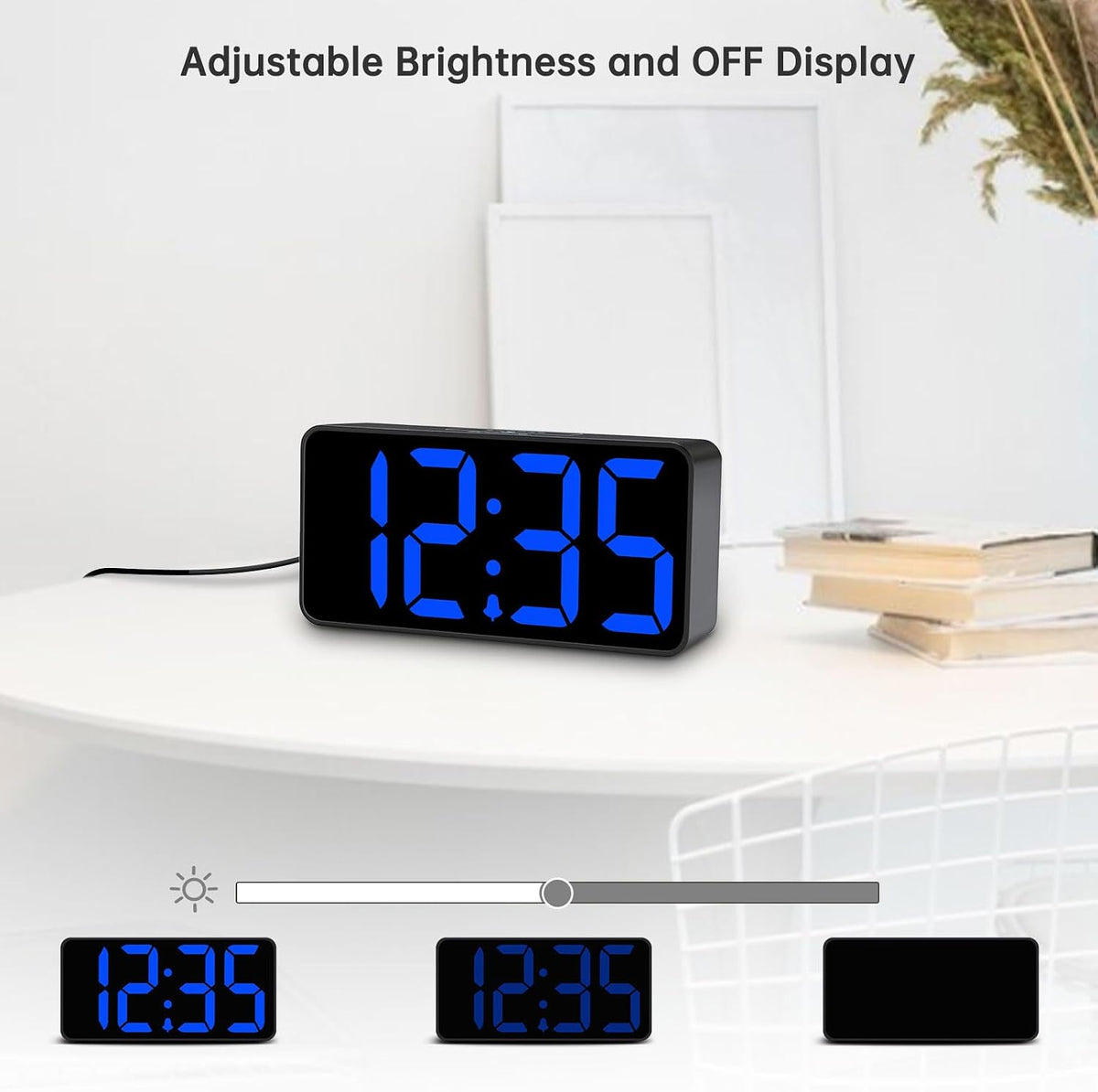 Small Digital Alarm Clock for Bedroom, RGB Kids Alarm Clock Boys