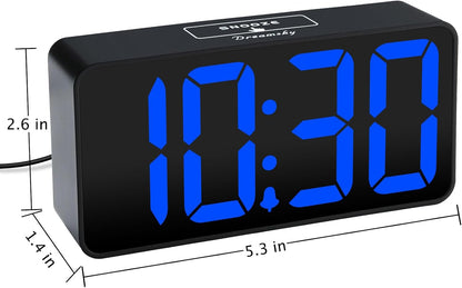 Small Digital Alarm Clock for Bedroom, RGB Kids Alarm Clock Boys