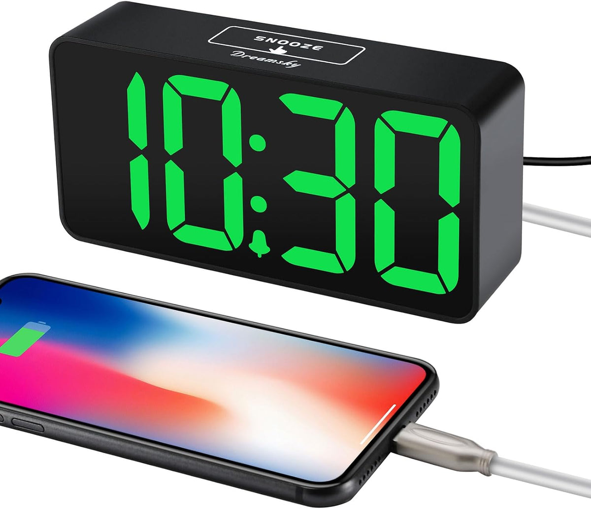 Small Digital Alarm Clock for Bedroom, RGB Kids Alarm Clock Boys