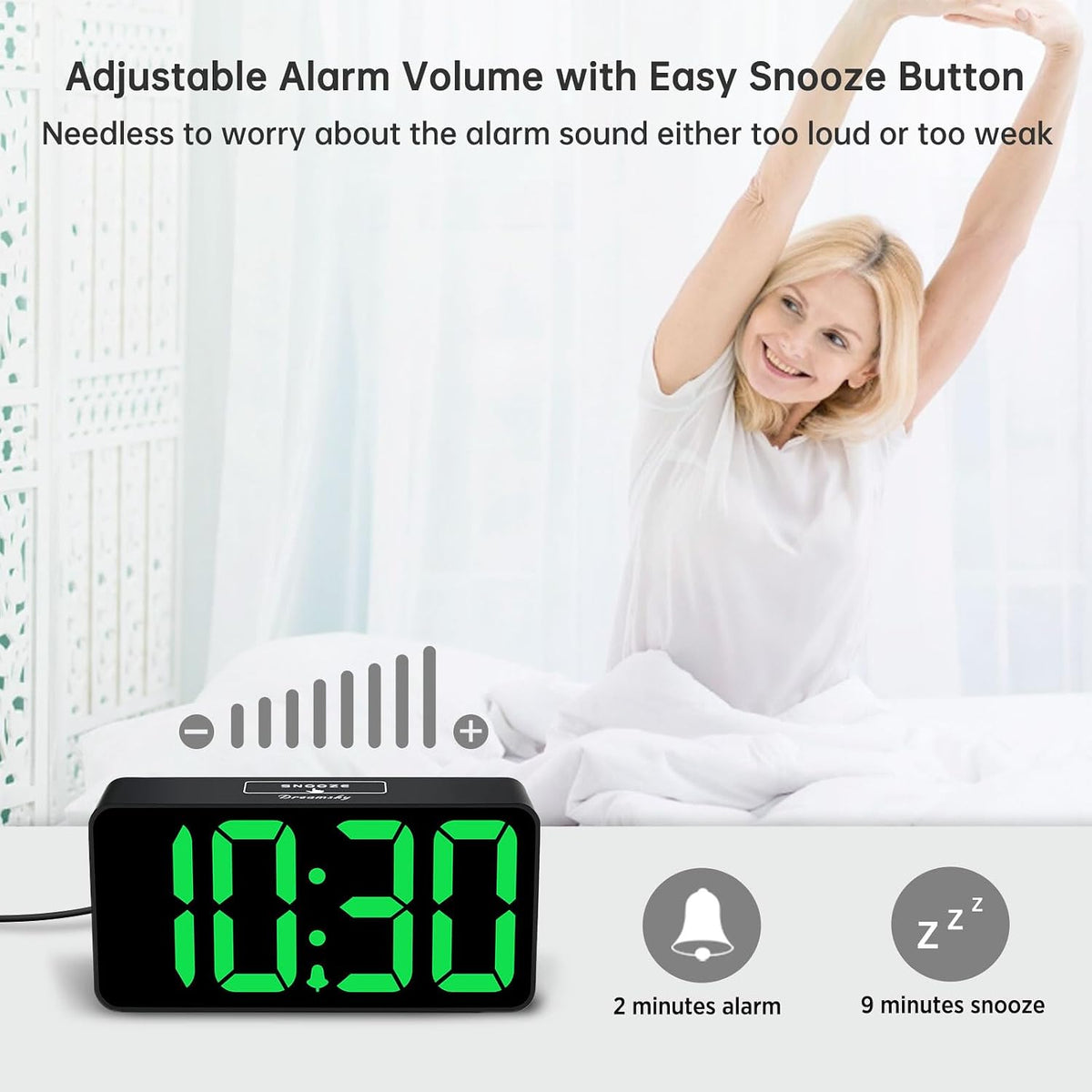 Small Digital Alarm Clock for Bedroom, RGB Kids Alarm Clock Boys