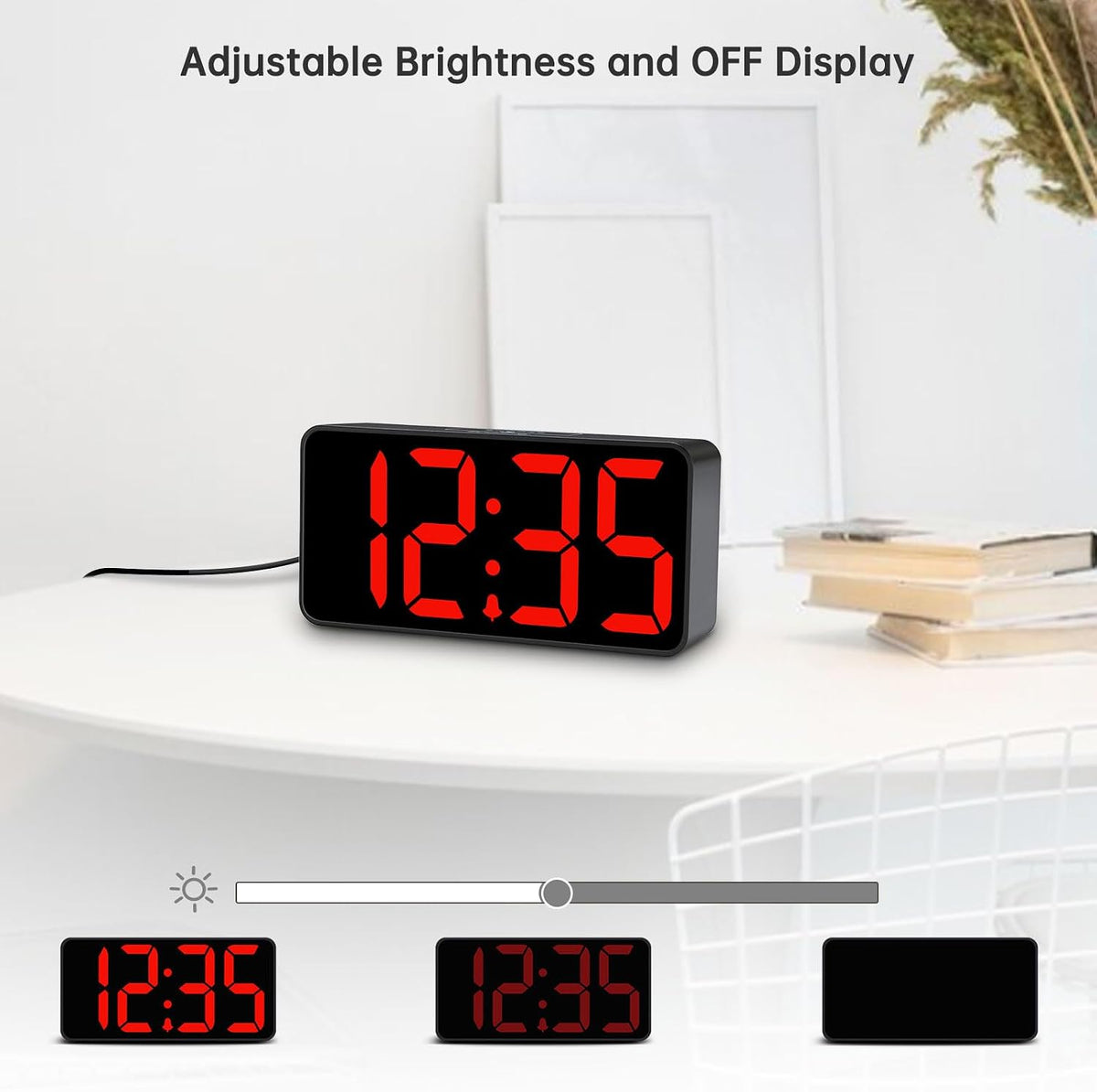 Small Digital Alarm Clock for Bedroom, RGB Kids Alarm Clock Boys