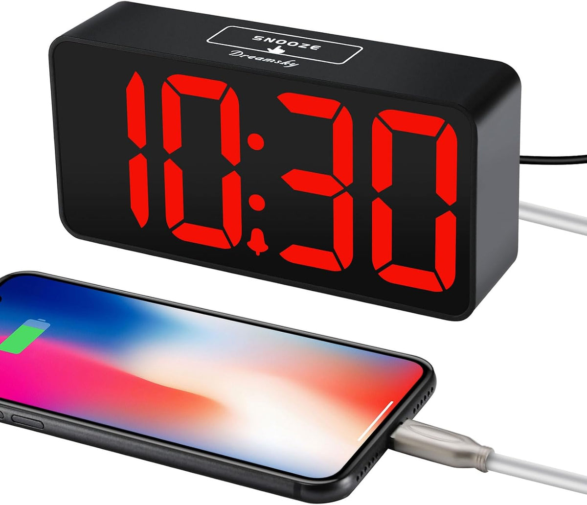 Small Digital Alarm Clock for Bedroom, RGB Kids Alarm Clock Boys