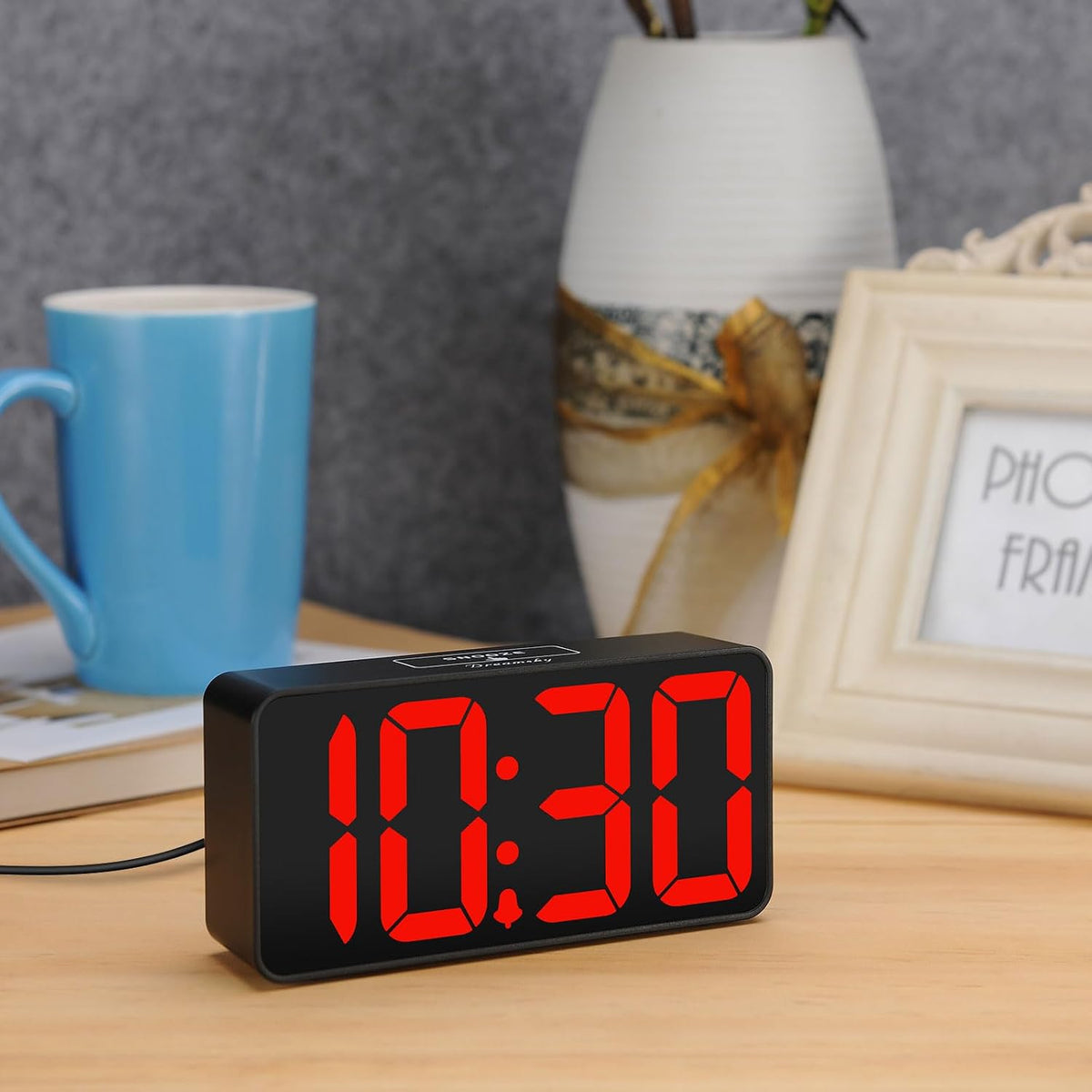 Small Digital Alarm Clock for Bedroom, RGB Kids Alarm Clock Boys
