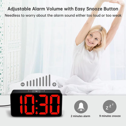 Small Digital Alarm Clock for Bedroom, RGB Kids Alarm Clock Boys