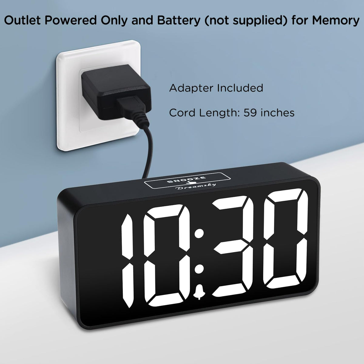 Small Digital Alarm Clock for Bedroom, RGB Kids Alarm Clock Boys