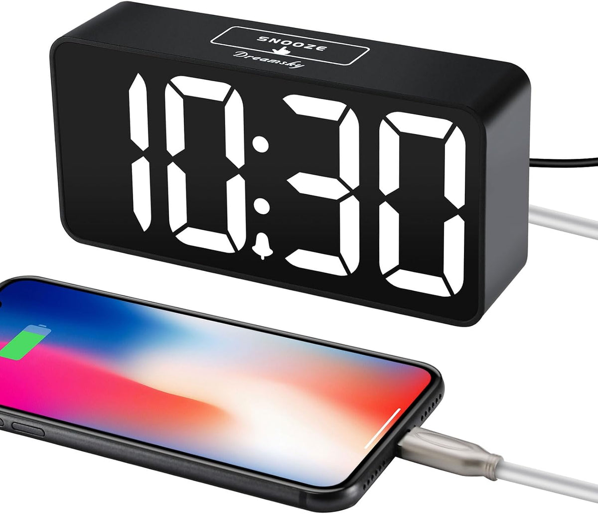 Small Digital Alarm Clock for Bedroom, RGB Kids Alarm Clock Boys