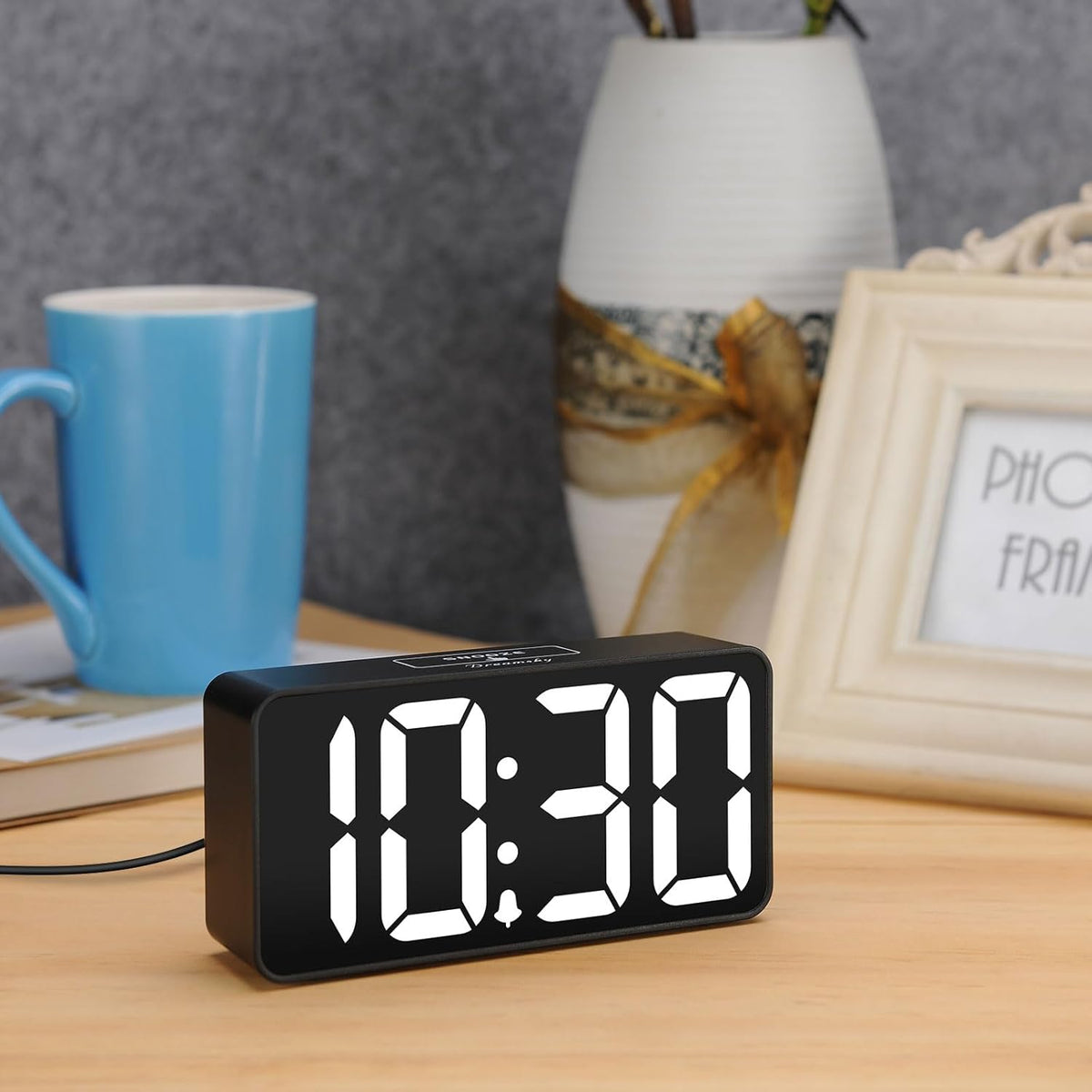Small Digital Alarm Clock for Bedroom, RGB Kids Alarm Clock Boys