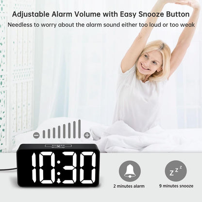 Small Digital Alarm Clock for Bedroom, RGB Kids Alarm Clock Boys