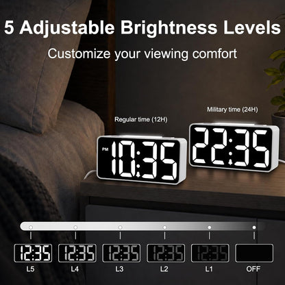 Small Digital Alarm Clock for Bedroom, RGB Kids Alarm Clock Boys
