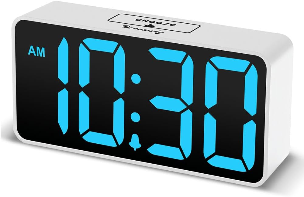 Small Digital Alarm Clock for Bedroom, RGB Kids Alarm Clock Boys