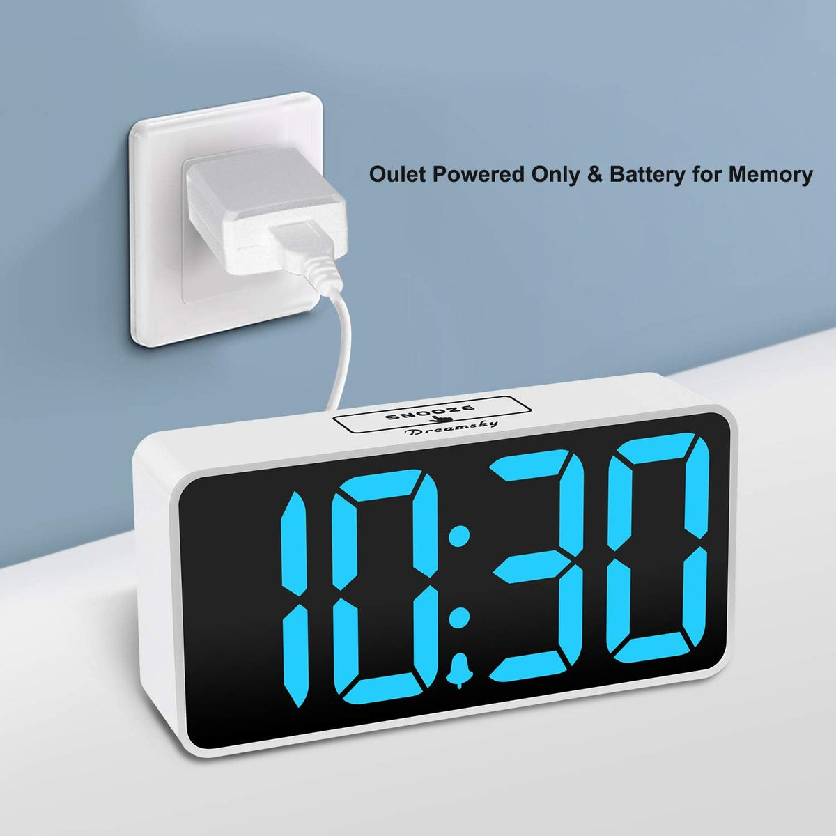 Small Digital Alarm Clock for Bedroom, RGB Kids Alarm Clock Boys