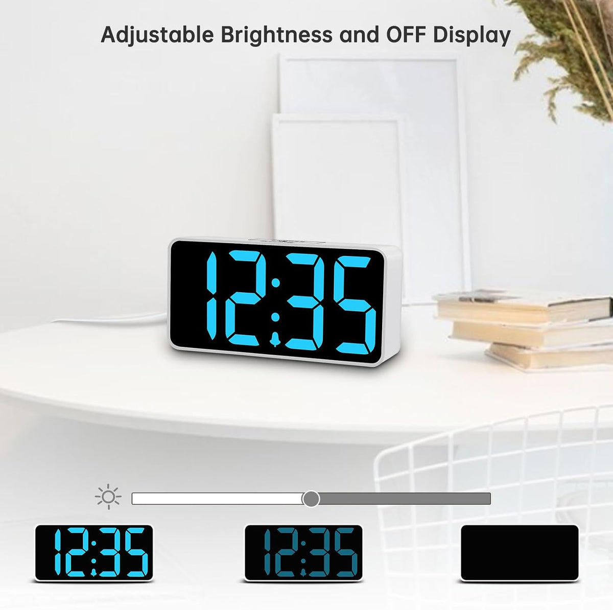 Small Digital Alarm Clock for Bedroom, RGB Kids Alarm Clock Boys