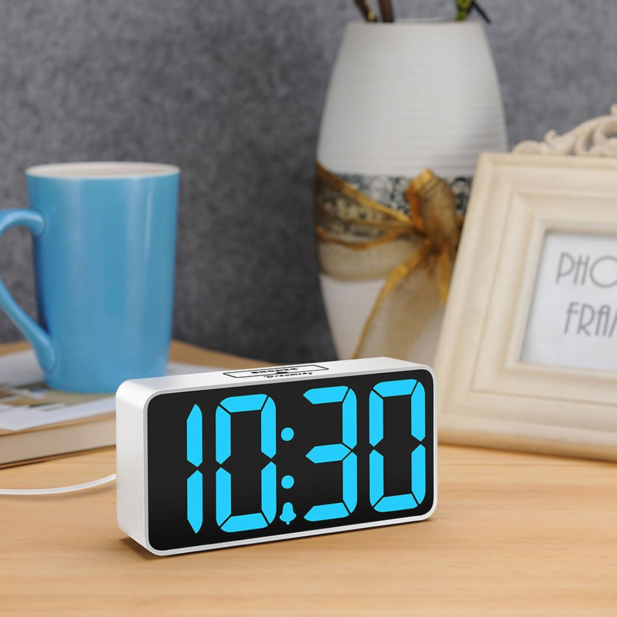 Small Digital Alarm Clock for Bedroom, RGB Kids Alarm Clock Boys
