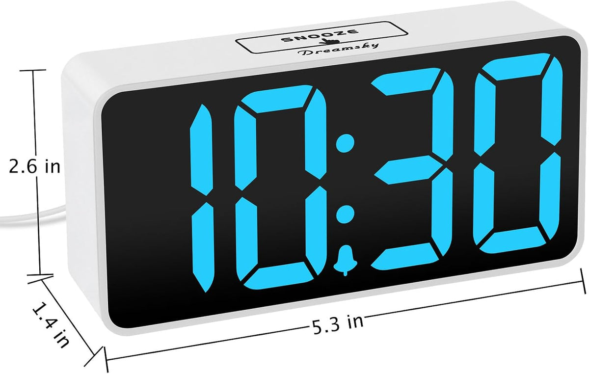 Small Digital Alarm Clock for Bedroom, RGB Kids Alarm Clock Boys