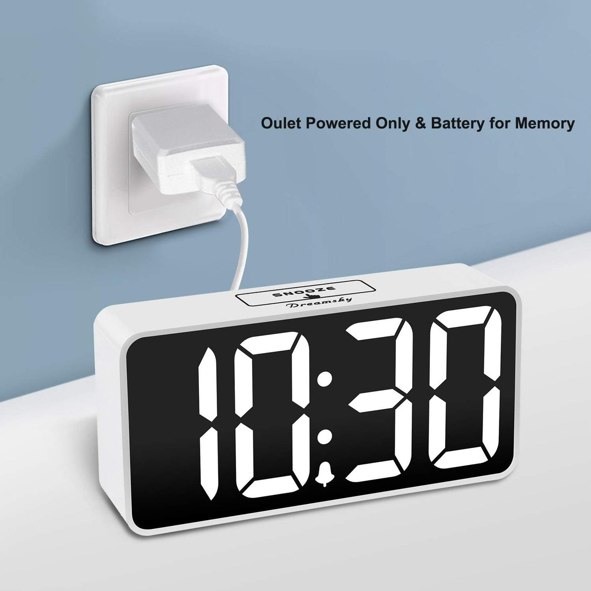 Small Digital Alarm Clock for Bedroom, RGB Kids Alarm Clock Boys