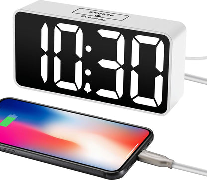 Small Digital Alarm Clock for Bedroom, RGB Kids Alarm Clock Boys