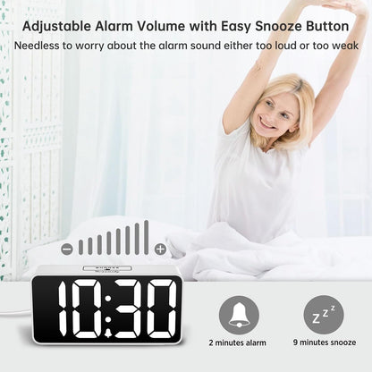 Small Digital Alarm Clock for Bedroom, RGB Kids Alarm Clock Boys