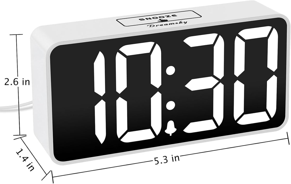 Small Digital Alarm Clock for Bedroom, RGB Kids Alarm Clock Boys